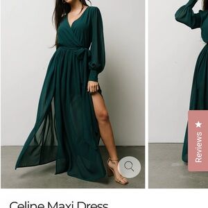 Elegant Green Maxi Dress